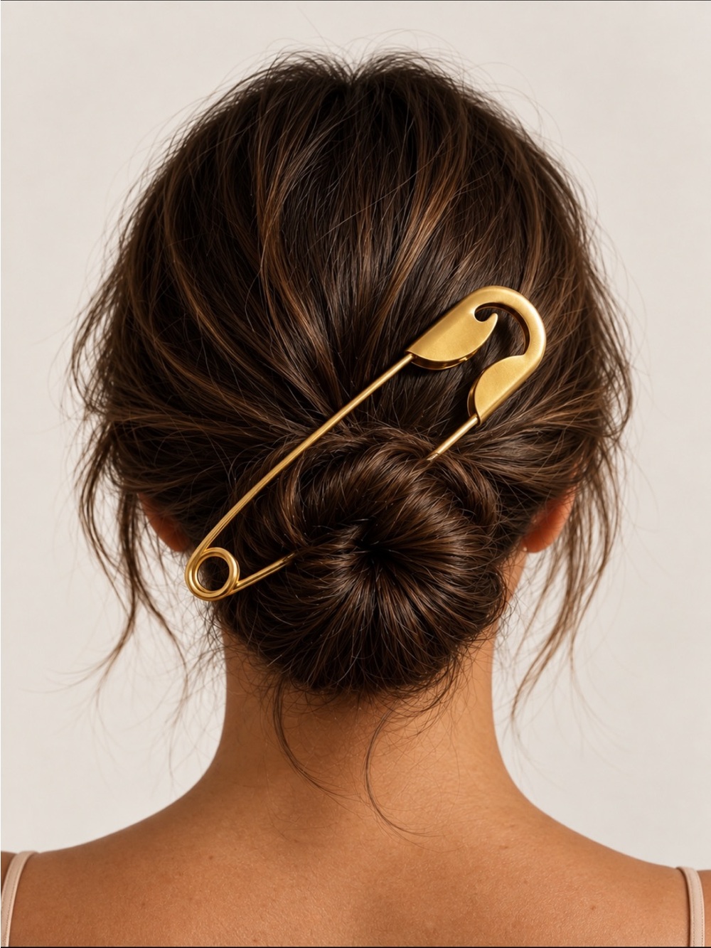 New! Gold Safety Pin Hair Clip NWOT